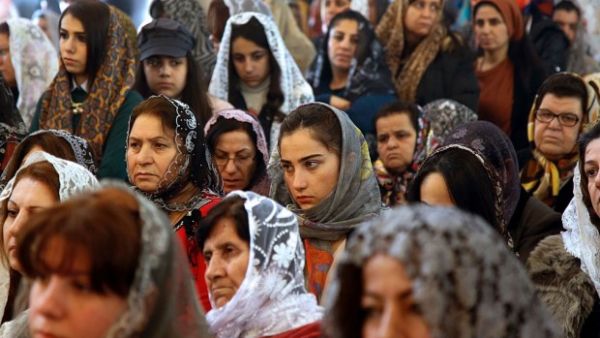 Syrian Orthodox Christian women attending a mass. (AFP/File)
