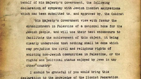 Today marks one hundred years since Britain signed a declaration that ultimately led to calamitous effects. Although the original motives behind the Balfour Declaration were to some extent understandable, its impact went far beyond the original scope of the letter.
