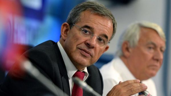 Thierry Mariani, the head of the five-member delegation, in Moscow on September 2014. (AFP/Vasily Maximov)