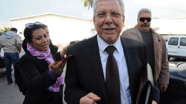 Tunisian "Nidaa Tounes" party general secretary Taieb Baccouche arrives for a meeting as part of the dialogue between ruling Islamists and the opposition aimed at ending a two-month political crisis. [AFP]