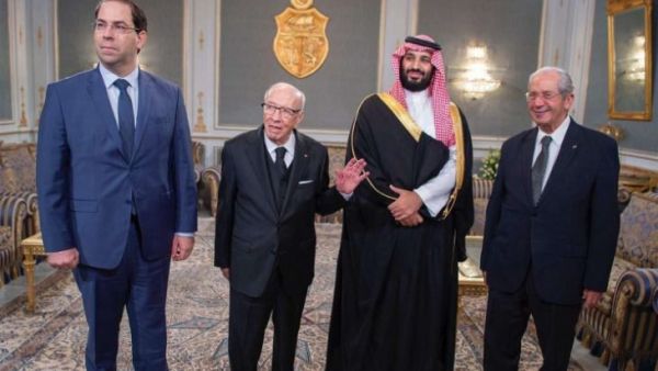 ولي العهد السعودي اضطر لاختصار زيارته لتونس على وقع المظاهرات التي خرجت تنديداً بالزيارة