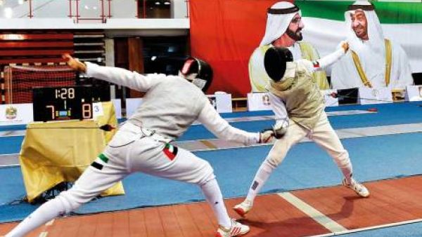 Tunisian Azza Besbes will duel with Dutch teenager Marleen Buitenhuis for the women’s sabre senior individual gold at NAS fencing in the final tomorrow at NAS Sports Complex. (Photo: Gulf News)