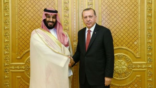 الرئيس التركي رجب طيب أردوغان وولي العهد السعودي الأمير محمد بن سلمان