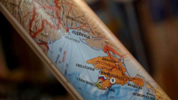 خريطة لأوكرانيا لا توجد عليها شبه جزيرة القرم