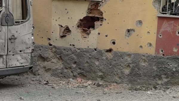 Two rockets were fired from the Syrian side of the border, damaging a high school and other buildings in Kilis. (Twitter/Hurriyet Daily News)