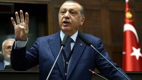 Turkish President Recep Tayyip Erdogan has described the U.S. as “not a civilized country”, after arrest warrants were issued for 13 of his bodyguards (file photo)