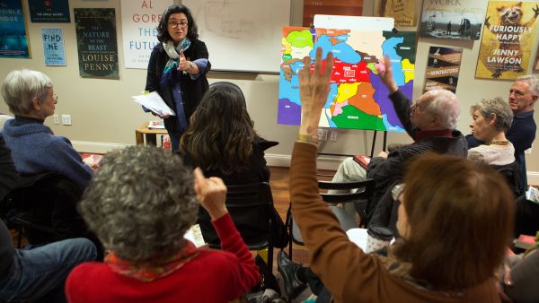 Heba F. El-Shazli teaches classes on Middle Eastern literature at Politics and Prose in Washington. (State Dept./D.A. Peterson)