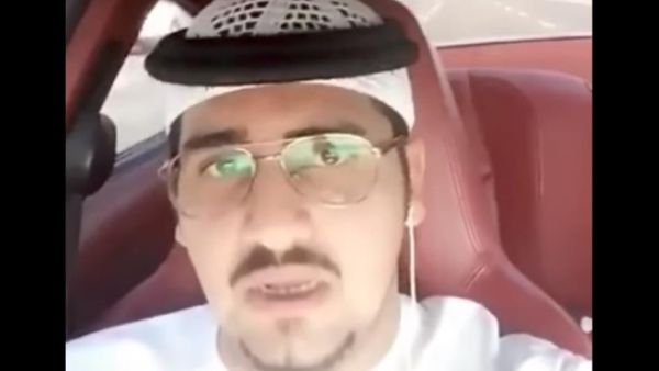 Ghanem Abdullah Mattar was arrested this week after posting a video (YouTube)