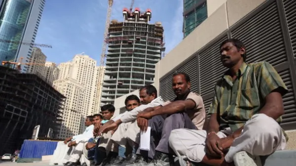 Last year, thousands of migrant workers in Saudi Arabia were stuck without a job or pay. The issue was particularly felt in construction companies such as Saudi Oger and Saudi Binladin. (AFP/ File)