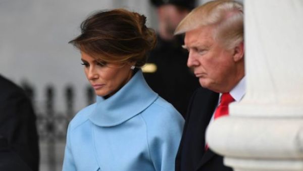 Melania and Donald Trump in a thoughtful moment (AFP/File Photo)	