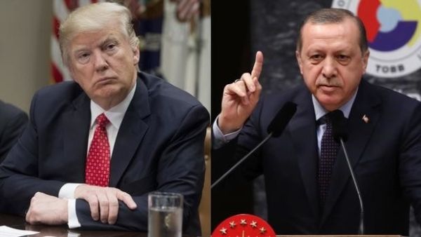 US President Donald Trump (L) and Turkish President Erdogan. (AFP/ File Photo)