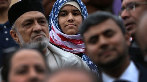 A Muslim woman has won a payout after her hijab was forcibly removed by the police (file photo)
