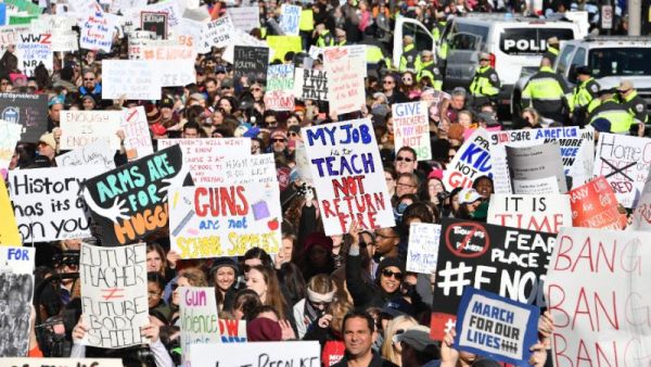People arrive for the March For Our Lives rally against gun violence in Washington, DC (AFP/ File Photo)