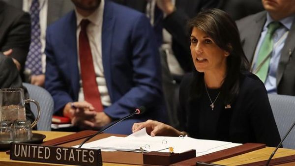 US Ambassador to the UN, Nikki Haley, speaks at the Security Council urging for rapid actions against Moscow after spy attack incident in UK. (AFP/ File Photo)