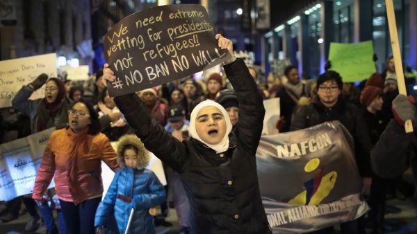 Protests elsewhere in Chicago on Wednesday (Scott Olson/Getty Images North America/AFP)