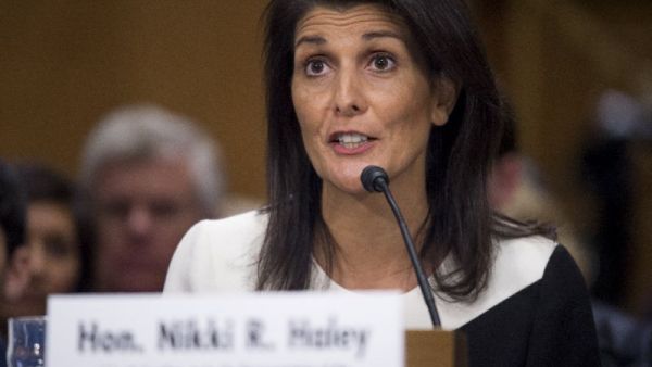 US Ambassador Nikki Haley stated that new sanctions will be imposed on Russia for enabling its ally the Syrian regime to continue using chemical weapons. (AFP/ File Photo)