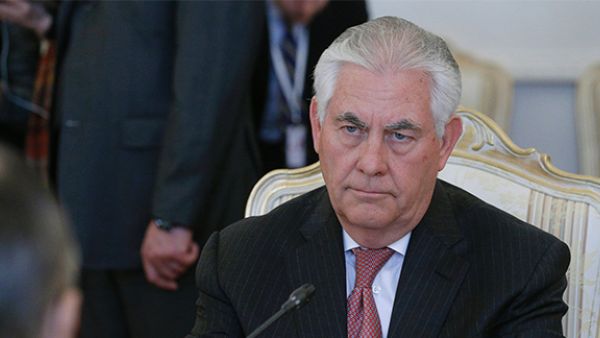 Secretary of State Rex Tillerson in Moscow, Russia, April 12, 2017.