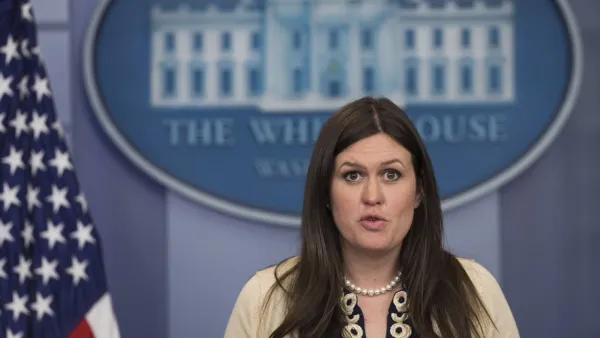 American press secretary Sarah Sanders says the 'typo' glitch was rectified quickly on White House website, (AFP/ File)