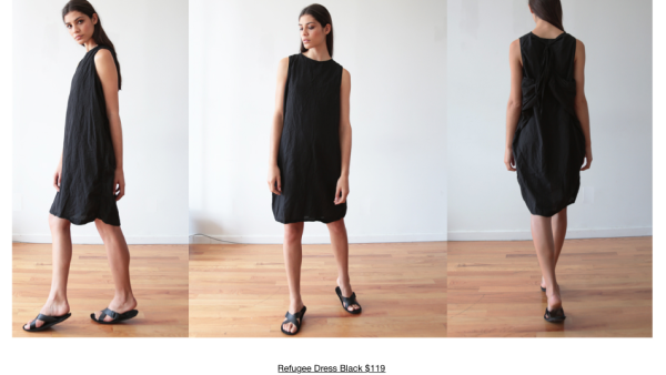 The $120 'Refugee Dress'. (UNZINYC website) 
