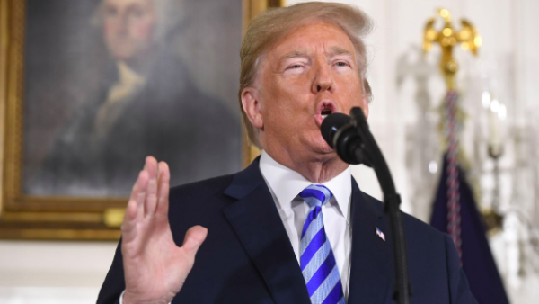 Trump withdraws from the 2015 Iran nuclear deal, saying there will shortly be imposition of economic sanctions on Tehran (AFP/ File Photo) 