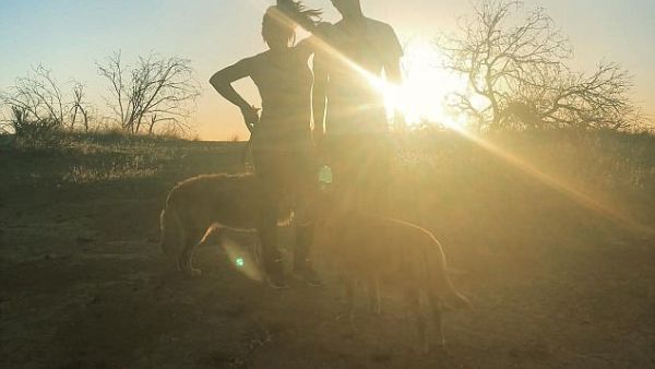 Healthy excursion: Duff and Luca looked to be enjoying nature on the sunny day. (Hilary Duff/ Instagram)