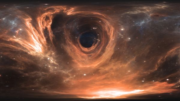 360 degree massive black hole panorama, equirectangular projection, environment map. (Shutterstock/ File)