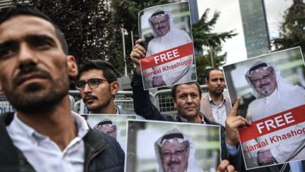Protest against Jamal Khashoggi disappearance (Twitter)