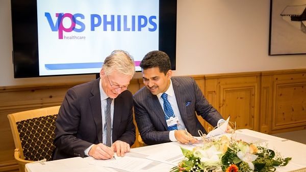 During the signing at the World Economic Forum in Davos. During the signing at the World Economic Forum in Davos.
