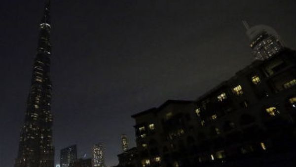 The Burj Khalifa was looking a lot darker than usual as lights were switched off for Earth Hour (AFP/File Photo)	