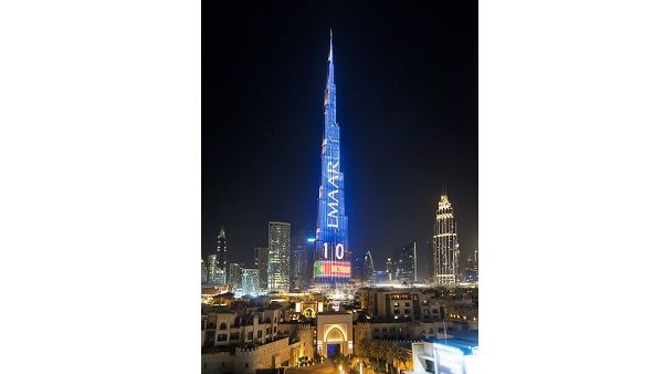 
Worlds highest Football Live Scoreboard on Burj Khalifa.