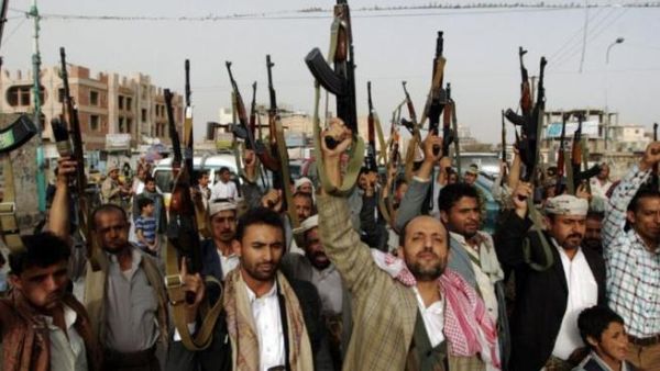 Houthi militants brandish their weapons during a rally in the Yemeni capital Sanaa. (AFP/ File)