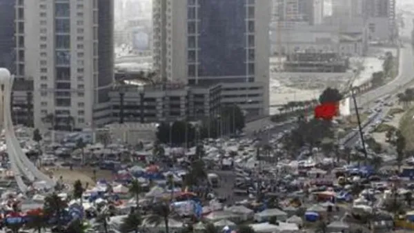 متظاهرون في المنامة
