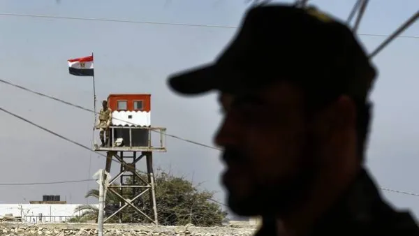 A shell from an unknown source hit a house in North Sinai, leaving one dead and four injured Thursday, the state news agency said. (AFP/File)