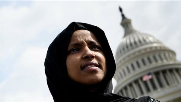 US Representative Ilhan Omar attends a youth climate rally on the west front of the US Capitol on March 15, 2019. (AFP/ File)