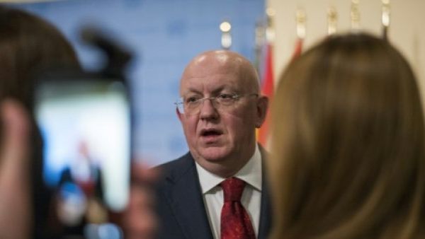 Russia's UN envoy Vassily Nebenzia (AFP/File Photo)	