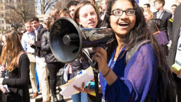 Amna Farooqi, a Muslim Pakistani-American and the newly elected president of pro-Israel lobby J Street's campus branch, known as J Street U.  (Photo courtesy J Street)