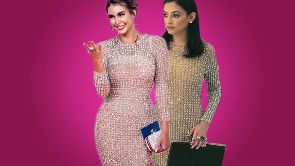 Shawq El Hadi Al-Hadi chose a crystal-clear dress by designer Youssef Al-Jasmi which started the comparison between her and the Egyptian star Yasmin Sabri that wore it before her.