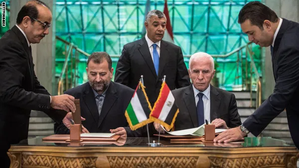 الاتفاق جزء من اتفاقية المصالحة الوطنية التي تتوسط فيها مصر ووقعت يوم الخميس في القاهرة