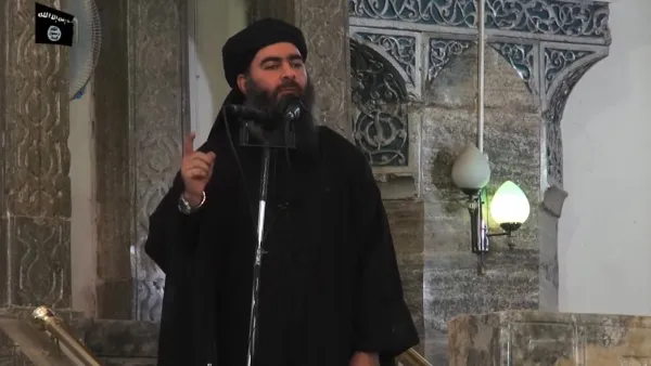 Abu Bakr al-Baghdadi, called on jihadists under pressure in Syria and Iraq to "resist" their enemies (AFP)