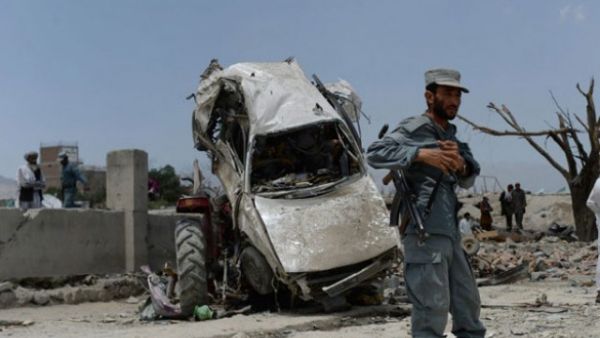 A file photo of a bombed car in Afghanistan. (AFP/File)