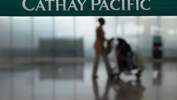 This year, the Hong Kong-based carrier reported its first annual loss since the 2008 global financial crisis. (Dale De La Rey/ AFP)