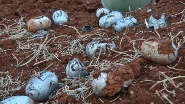 Cluster munitions. (Twitter)