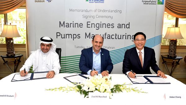 During the signing ceremony