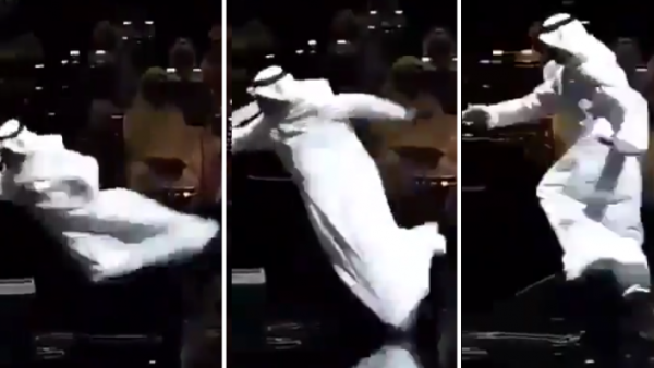 لحظة سقوط الفنان عبدالله رويشد