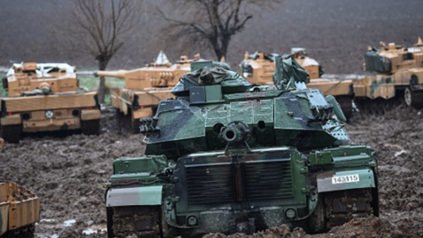  الرتل العسكري التركي تمركز قرب قرية كفرحوم التابعة إدارياً لمنطقة حارم بريف إدلب الشمالي