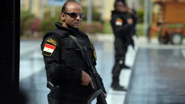 Egyptian police standing guard. (AFP/File)