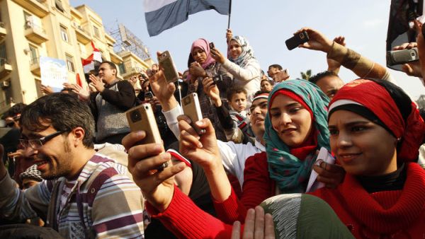 Mobile phone use is popular among Egyptians of all ages