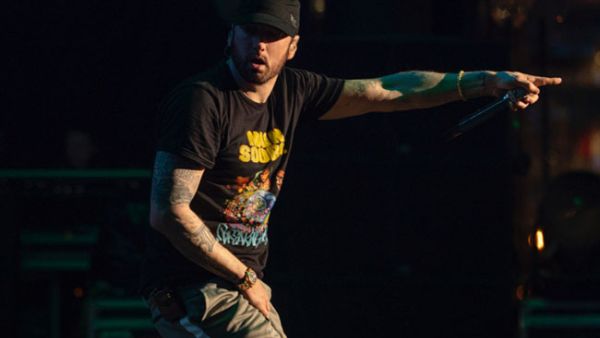 Eminem has come under fire after he used gunshot sounds in his live performance at Bonnaroo music festival.  (Source: Eminem / Instagram) 