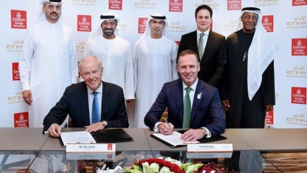 Emirates and Etihad have joined forces to enhance airline security and efficiency.  Emirates and Etihad have joined forces to enhance airline security and efficiency.