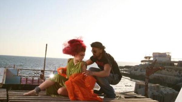 Mariam Fares with the late Yahia Sa'adeh in her latest clip;